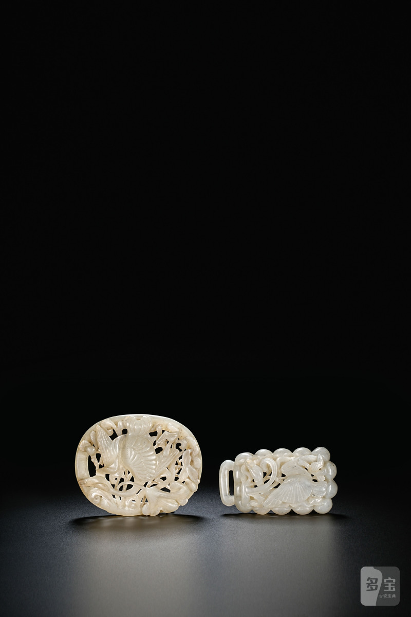 元 白玉春水图绦环、提携一套二件 - 图4